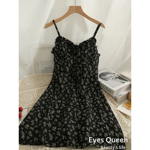 [Eyes Queen] 現貨 溫柔法式碎花連身裙 碎花連身裙 連身洋裝 碎花洋裝 洋裝-細節圖2