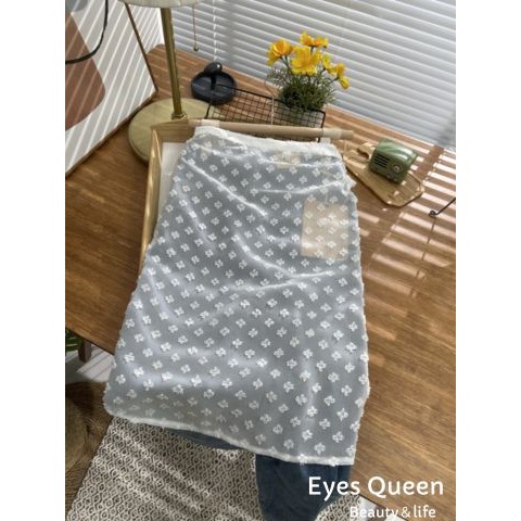 [Eyes Queen]現貨 東大門透視網紗蕾絲花朵拼接綁帶裙 蕾絲裙 疊穿網紗裙 網紗裙 半身蕾絲裙 透視網紗裙-細節圖9