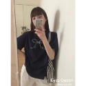 [Eyes Queen]現貨 蝴蝶結短袖T恤 蝴蝶結上衣 蝴蝶結T恤 短袖T恤 T恤 蝴蝶結T-規格圖9