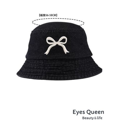 [Eyes Queen]蝴蝶結刺繡漁夫帽 蝴蝶結刺繡牛仔帽 漁夫帽 遮陽帽 水桶帽-細節圖7