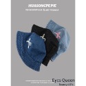 [Eyes Queen]蝴蝶結刺繡漁夫帽 蝴蝶結刺繡牛仔帽 漁夫帽 遮陽帽 水桶帽-規格圖7