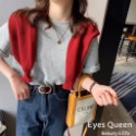 [Eyes Queen]現貨 韓國華夫格棉短T 華夫格短T 短袖T恤 無印T恤 T恤 素T-規格圖9