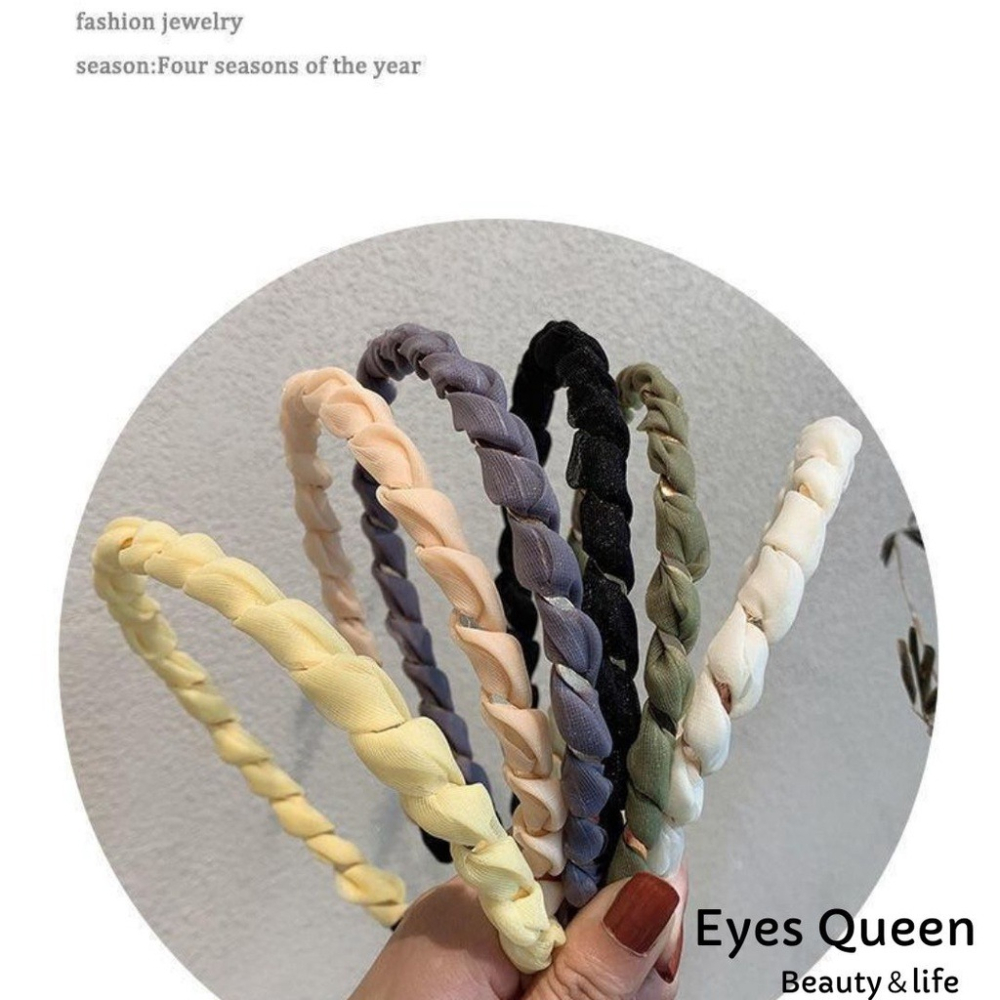 [Eyes Queen] 現貨 仙女系髮箍 髮帶 髮飾 髮箍 螺旋纏繞髮箍 纏繞蕾絲髮箍-細節圖2
