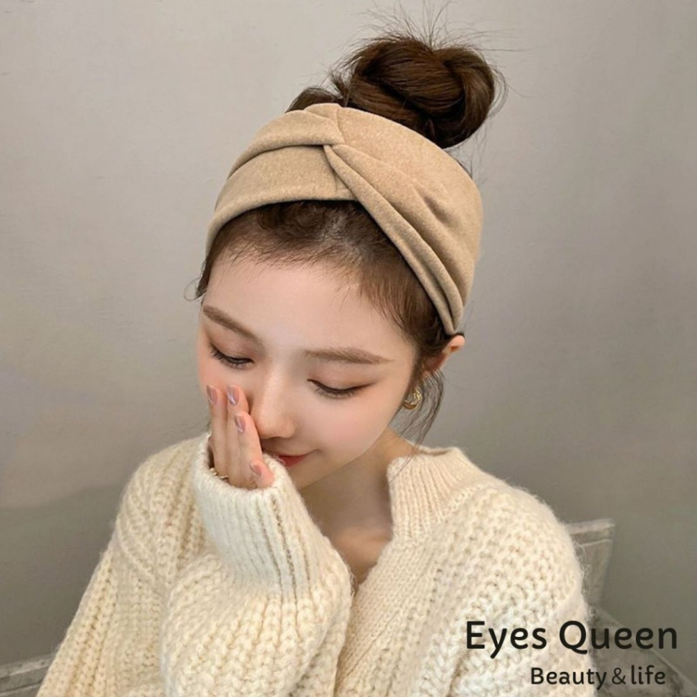 [Eyes Queen]現貨 韓國氣質髮箍 扭結髮帶 洗臉髮帶 針織髮帶 寬版髮帶 寬版扭結髮帶 運動髮帶-細節圖2