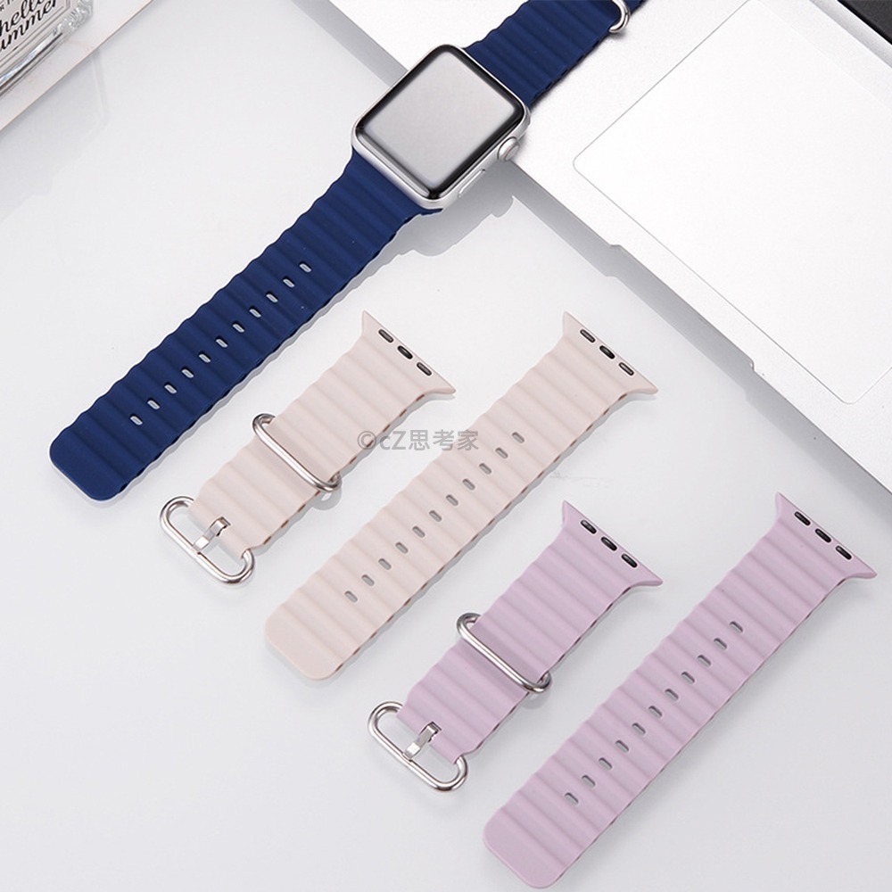 【299免運】Apple Watch錶帶 海洋雙扣款錶帶 Ultra 9 8 7 6 5 4 3 SE 蘋果錶帶 錶帶-細節圖8