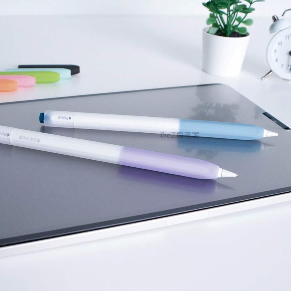 【299免運】AHAStyle iPad Apple Pencil 原子筆造型保護套 雙色果凍筆套 筆套 造型筆套-細節圖8