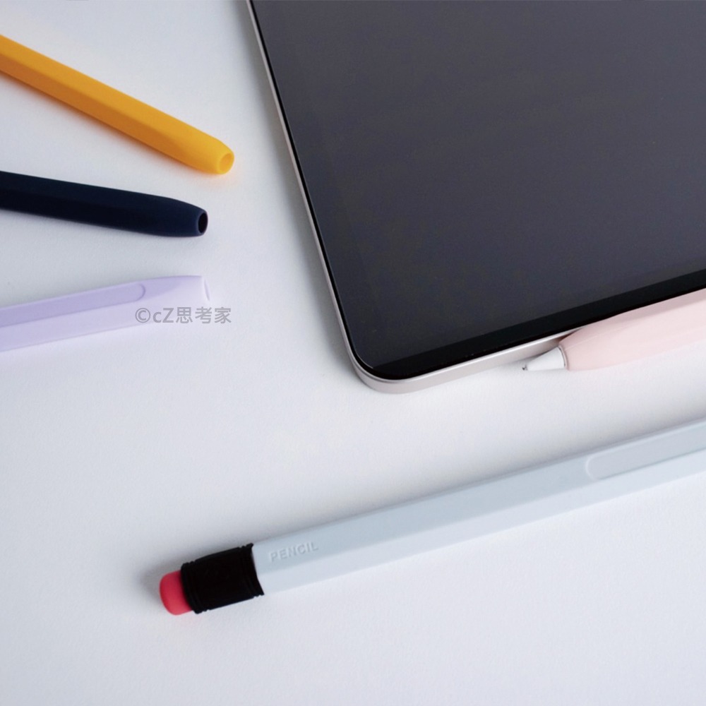 【299免運】AHAStyle iPad Apple Pencil 鉛筆造型筆套 防摔保護套 矽膠筆套 防塵套 觸控筆套-細節圖6