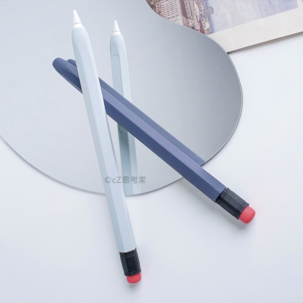 【299免運】AHAStyle iPad Apple Pencil 鉛筆造型筆套 防摔保護套 矽膠筆套 防塵套 觸控筆套-細節圖9