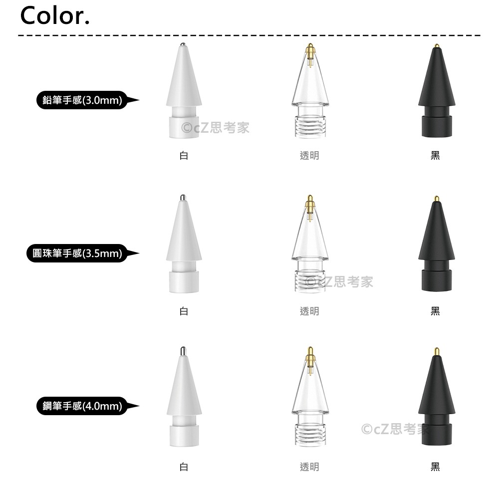 【299免運】AHAStyle iPad Apple Pencil 金屬頭替換筆尖 通用升級款 替換筆尖 替換筆頭-細節圖3