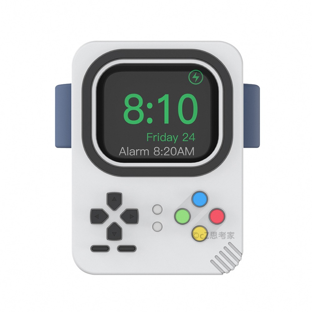 【299免運】AHAStyle Apple Watch 復古遊戲機 矽膠充電支架 充電器底座 充電器支架 手錶充電架-細節圖10