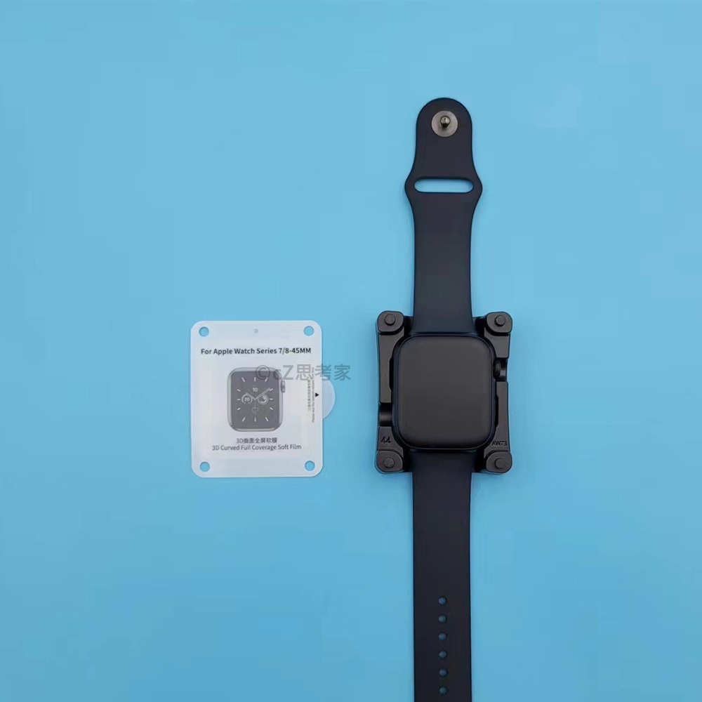 【299免運】貼模神器 Apple Watch Ultra 9 8 7 6 5 SE 滿版 水凝膜 保護貼 螢幕貼 軟膜-細節圖7