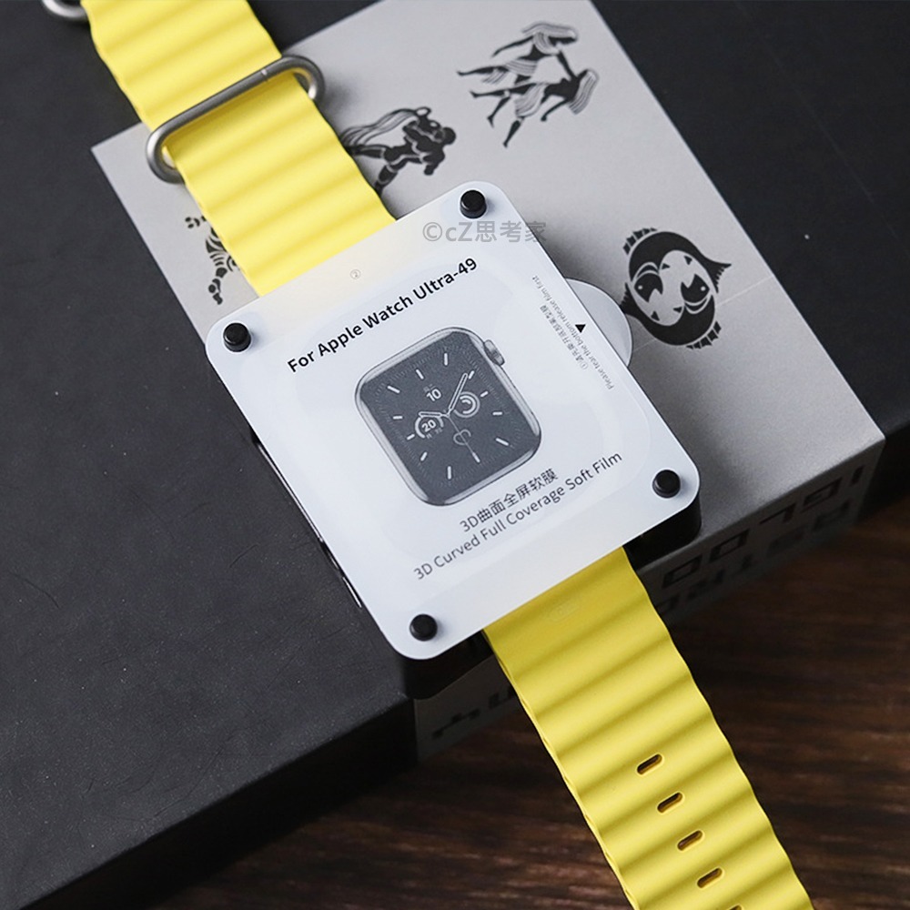 【299免運】貼模神器 Apple Watch Ultra 9 8 7 6 5 SE 滿版 水凝膜 保護貼 螢幕貼 軟膜-細節圖8