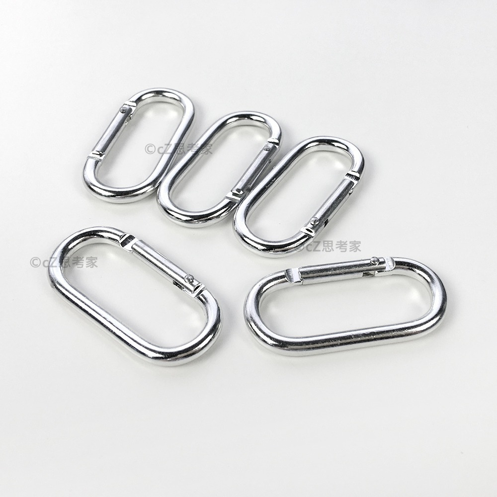 【299免運】DIY 金屬登山扣 1入 8字扣 橢圓扣 登山扣 工藝用品 DIY用品 金屬掛勾 扣環 連接環 鑰匙扣-細節圖5