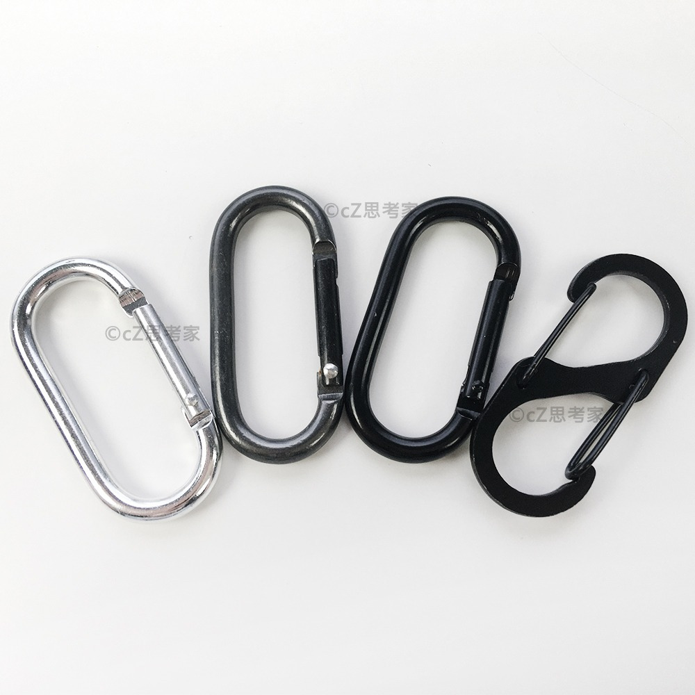 【299免運】DIY 金屬登山扣 1入 8字扣 橢圓扣 登山扣 工藝用品 DIY用品 金屬掛勾 扣環 連接環 鑰匙扣-細節圖6