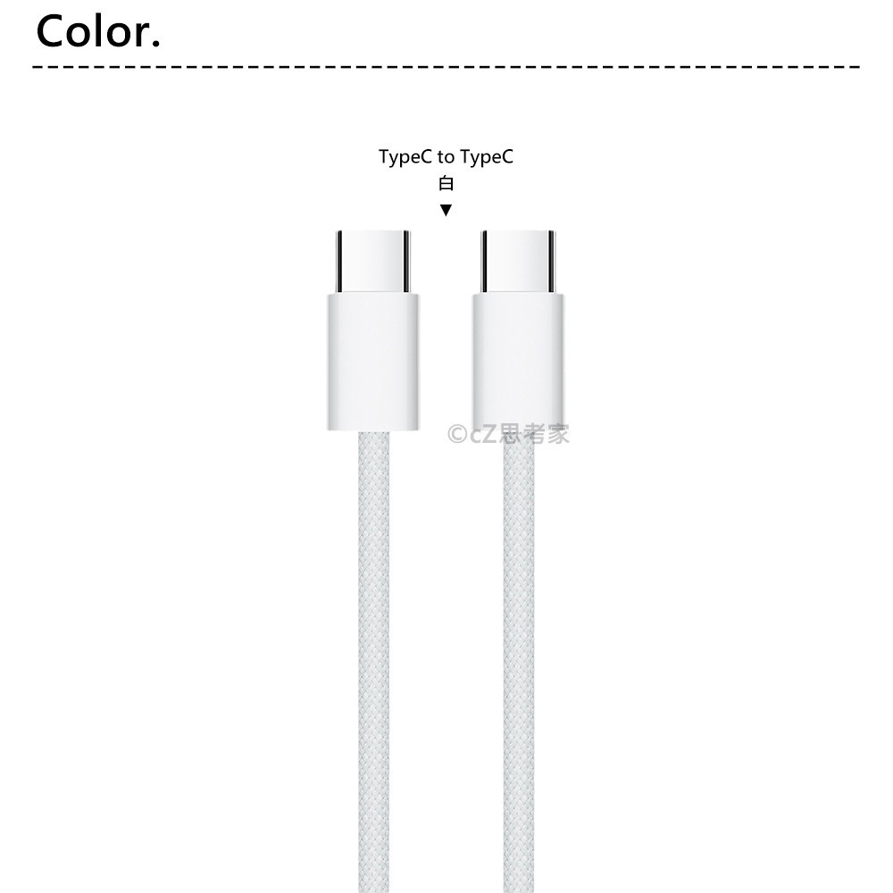 【299免運】PD 60w 編織快充線 TypeC to TypeC 充電線 編織線 傳輸線 快充線 安卓充電線 耐拉扯-細節圖3