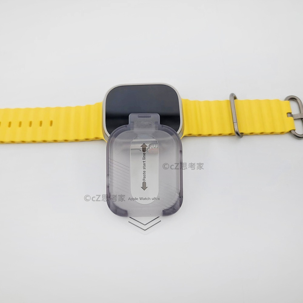 【299免運】新款 除塵艙秒貼保護貼 Apple Watch Ultra 49mm 螢幕貼 玻璃貼 保貼 貼膜神器-細節圖7