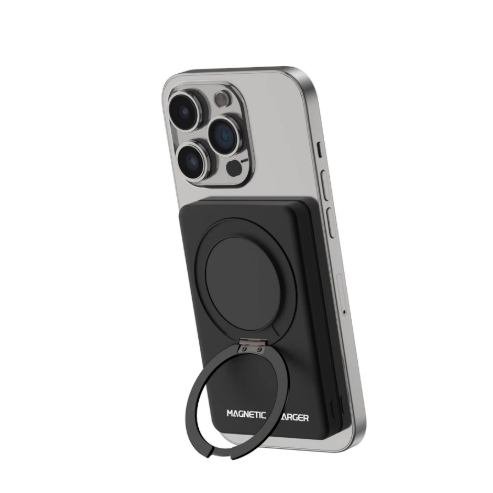 新款5000 磁吸無線充 自帶旋轉支架 Magsafe 磁吸 外接電池 無線 快充 適用於iPhone12-17系列-細節圖2