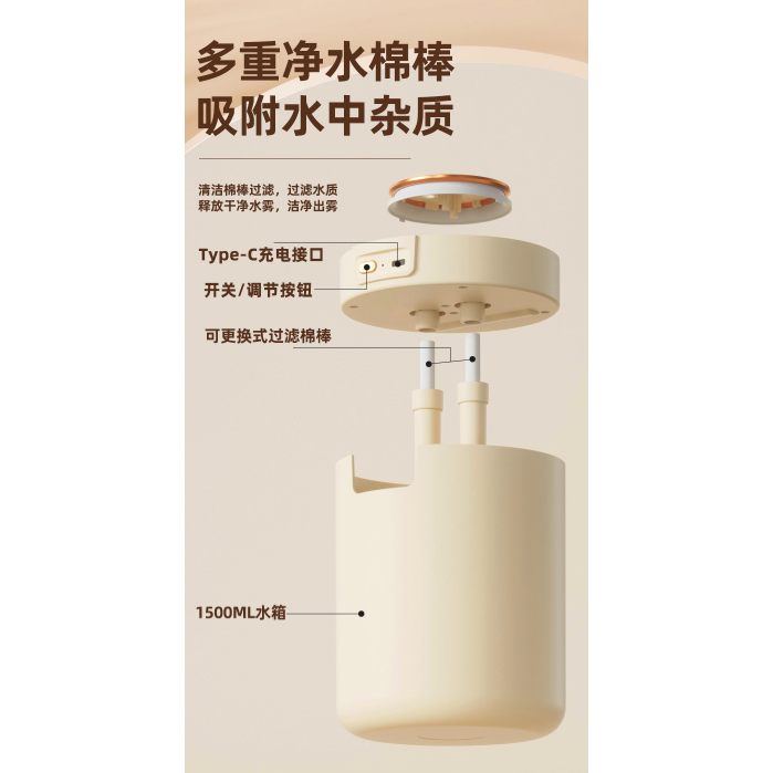 大容量雙噴加濕器 水氧機 香氛機 加濕機 缺水斷電 靜音加濕器 霧化機 空氣凈化 桌面加濕器 水氧機薰香機-細節圖4