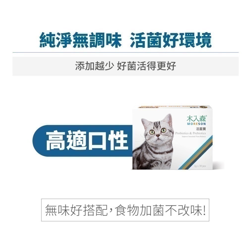【木入森】貓咪活菌寶 腸胃保健 貓咪益生菌  40億活菌+綜合酵素+膳食纖維+半乳寡糖+果寡糖-細節圖6