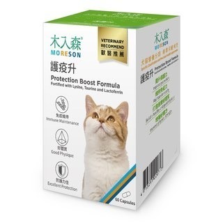 【木入森】貓咪護疫升 60顆 貓咪離胺酸 乳鐵蛋白 葡聚糖 牛磺酸 蝦紅素 紫錐花萃取 調節貓咪免疫力-細節圖2