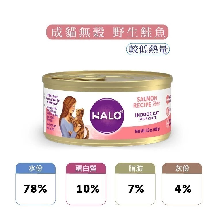 【HALO嘿囉】超大罐156g_嘿囉貓咪主食罐🔥無穀無膠主食貓罐HALO貓罐頭🌋嘿囉無穀貓咪主食-規格圖4