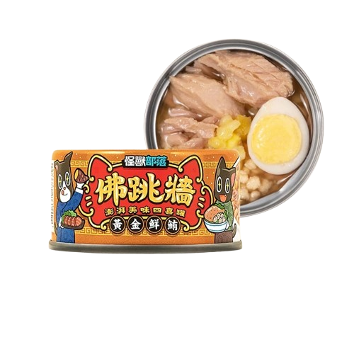 【怪獸部落LitoMon】佛跳牆 澎湃美味四喜罐 80g 副食罐 犬貓副食 貓咪罐頭 點心罐 貓咪點心罐-規格圖1