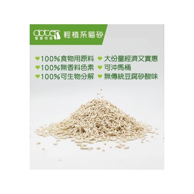 doter 寵愛物語 Plant輕植系貓砂_原味破碎型/原味極細型/綠茶清香極細型/活性碳極細型(貓砂、豆腐砂)-細節圖2