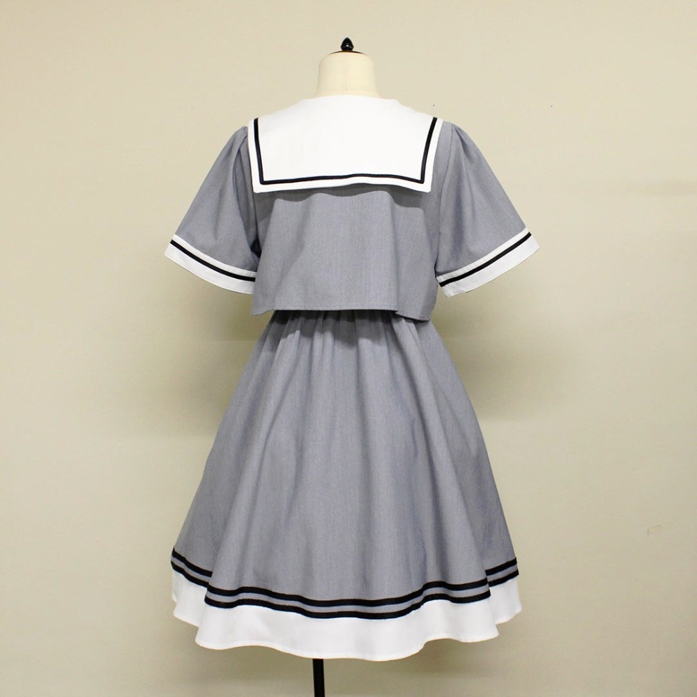 【二手】Amavel SETUP風セーラーミドルワンピース (グレー) 正品-細節圖3