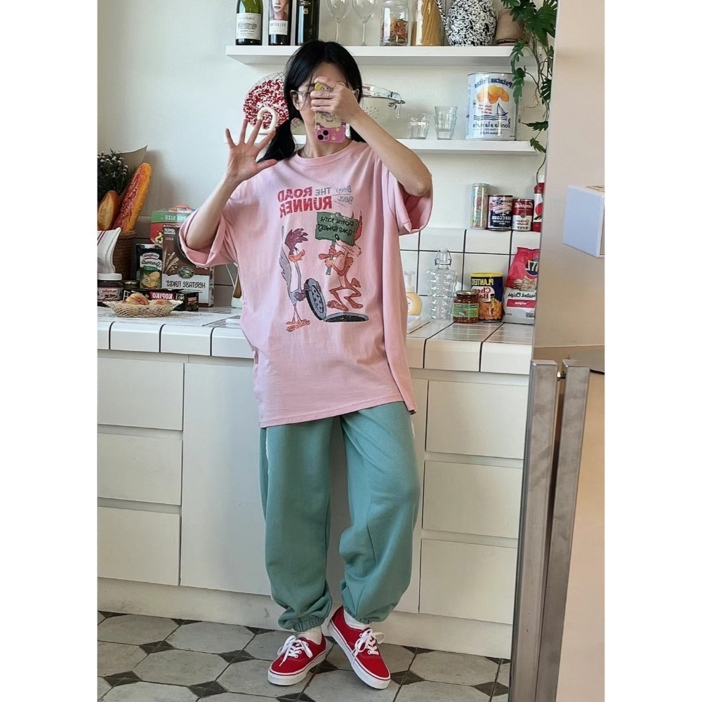 正韓新品-卡通圖案印花T shirt-細節圖2