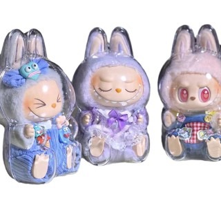 泡泡瑪特遛娃包 高透加厚盲盒曬娃包封閉透明pvc收納袋手辦展示袋-細節圖3