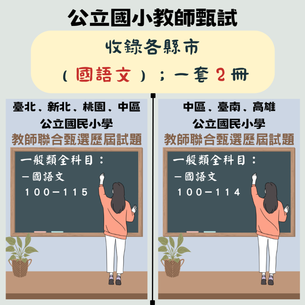 【國語文、教育專業、數學、英語】【全臺各縣市】教甄 １００－１１５年 教師甄試 教師 考古題 聯招 教育-細節圖7