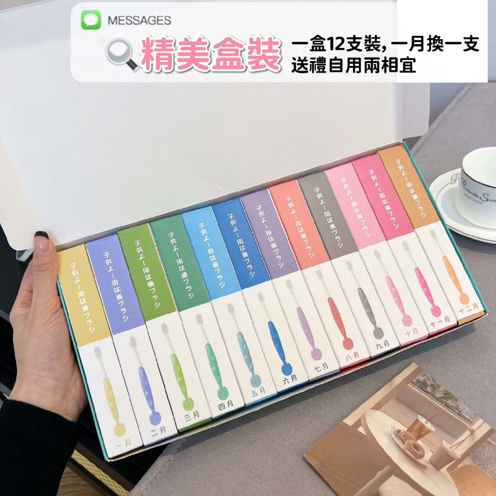 🎀愛北鼻 台灣現貨 兒童牙刷 韓國磨菇兒童牙刷 韓國12月份蘑菇牙刷 寶寶牙刷 幼兒牙刷 小朋友牙刷 幼稚園牙刷-細節圖7