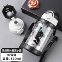 🎀愛北鼻 台灣現貨 正版授權 兒童水壺 雙蓋 直飲 吸管 背帶 水壺 閃電麥坤 一杯兩蓋 外出方便-規格圖9