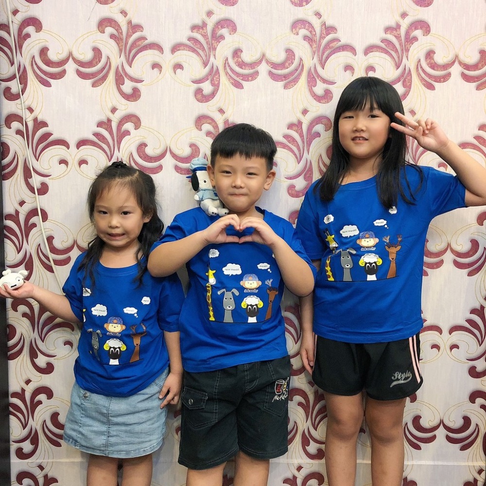 現貨❤️可愛卡通純棉 兒童短Ｔ 男童女童圓領 純棉上衣大童童裝 休閒短袖T  夏季休閒卡通T 兒童童裝上衣 男女童上-細節圖2