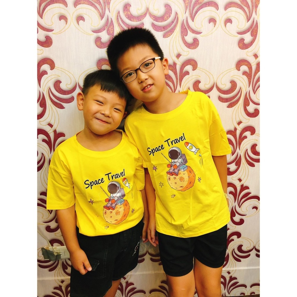 現貨❤️可愛卡通純棉 兒童短Ｔ 男童女童圓領 純棉上衣大童童裝 休閒短袖T  夏季休閒卡通T 兒童童裝上衣 男女童上-細節圖5