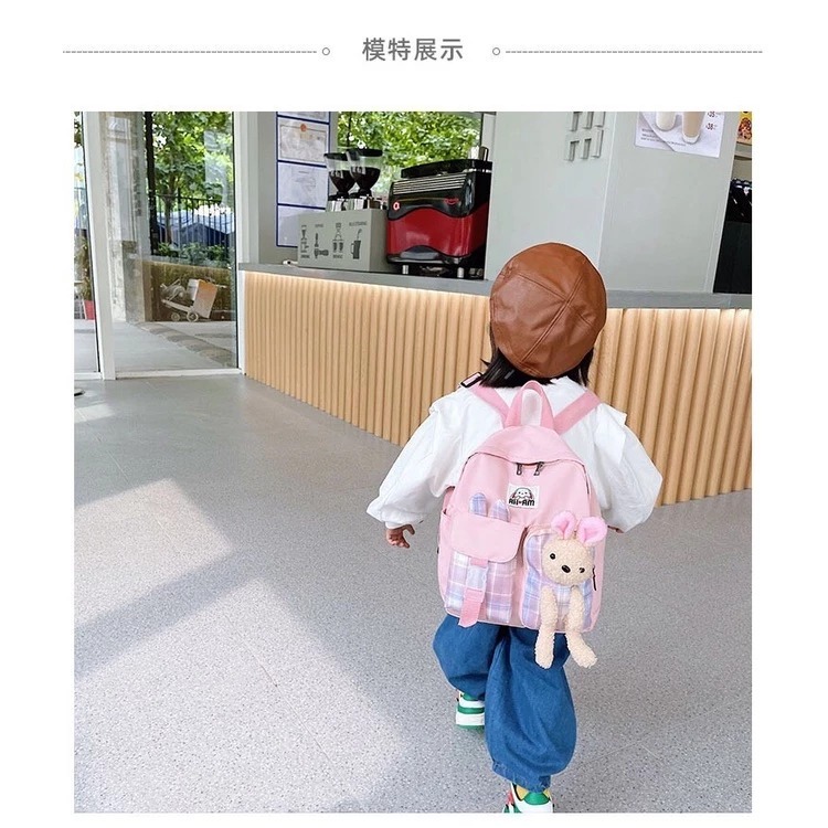 現貨❤️［台灣賣家24H出貨］兒童日系玩偶雙肩背包可愛卡通寶寶書包幼兒園書包出遊小背-細節圖4