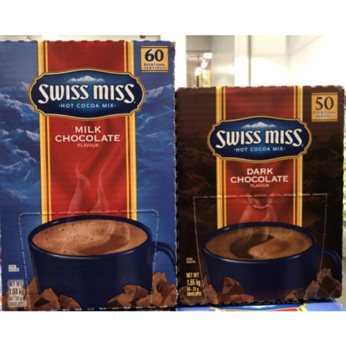 costco 好市多 Swiss Miss 即溶巧克力 香醇巧克力60包/牛奶巧克力50包 可可 香濃可可粉