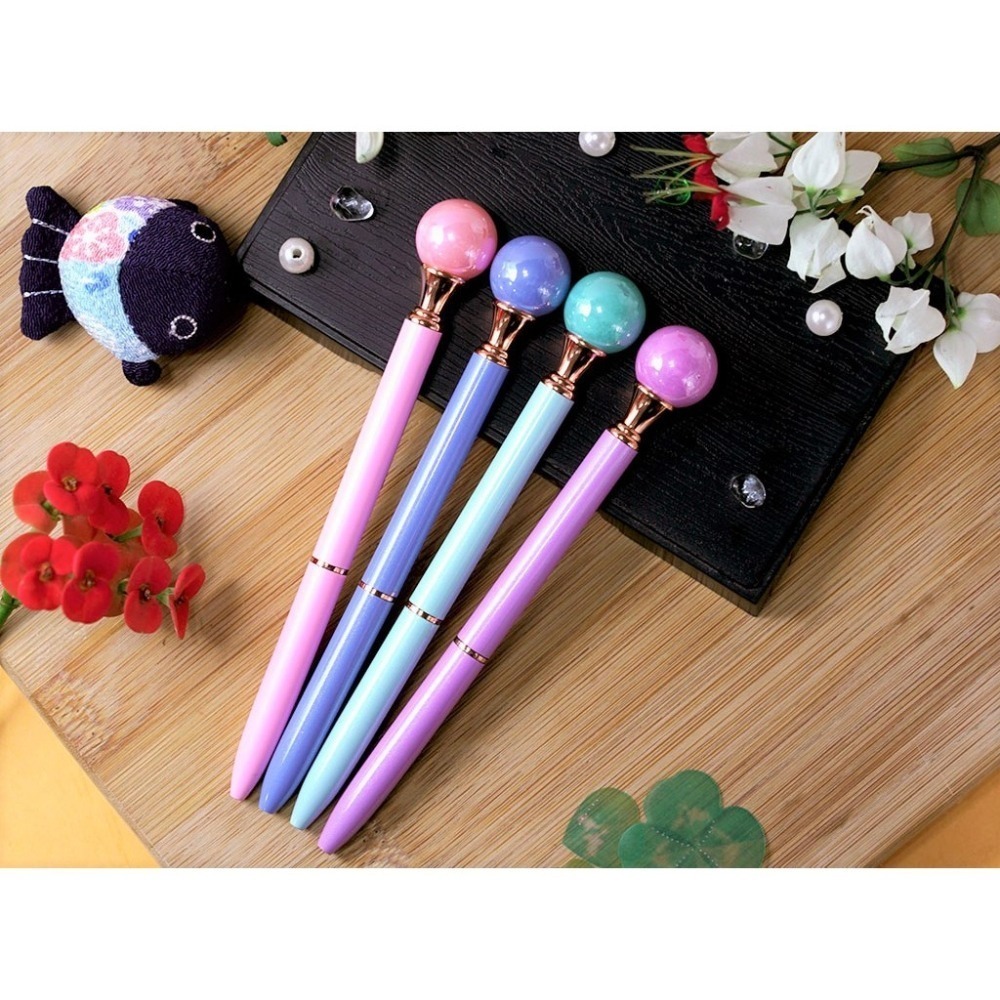 🎀日韓流行🎀日系繽紛糖果不鏽鋼禮品筆 春日和色繡球花 櫻花粉 湖水綠 藍雪花💐婚禮小物 禮物-細節圖2