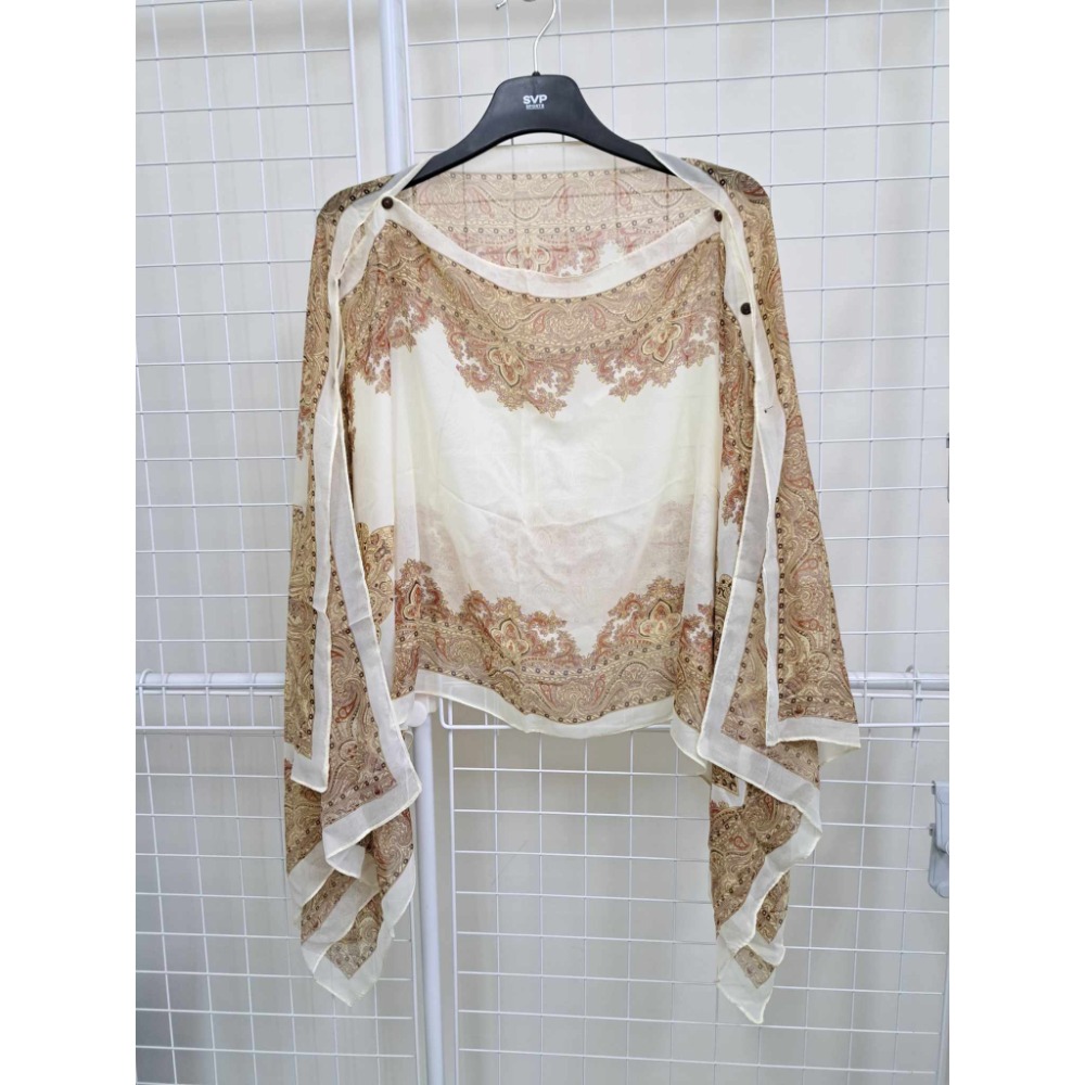 民族風防曬披肩 CHIFFON PONCHO 一件多種穿法 夏季穿搭 海灘透膚罩衫-細節圖2