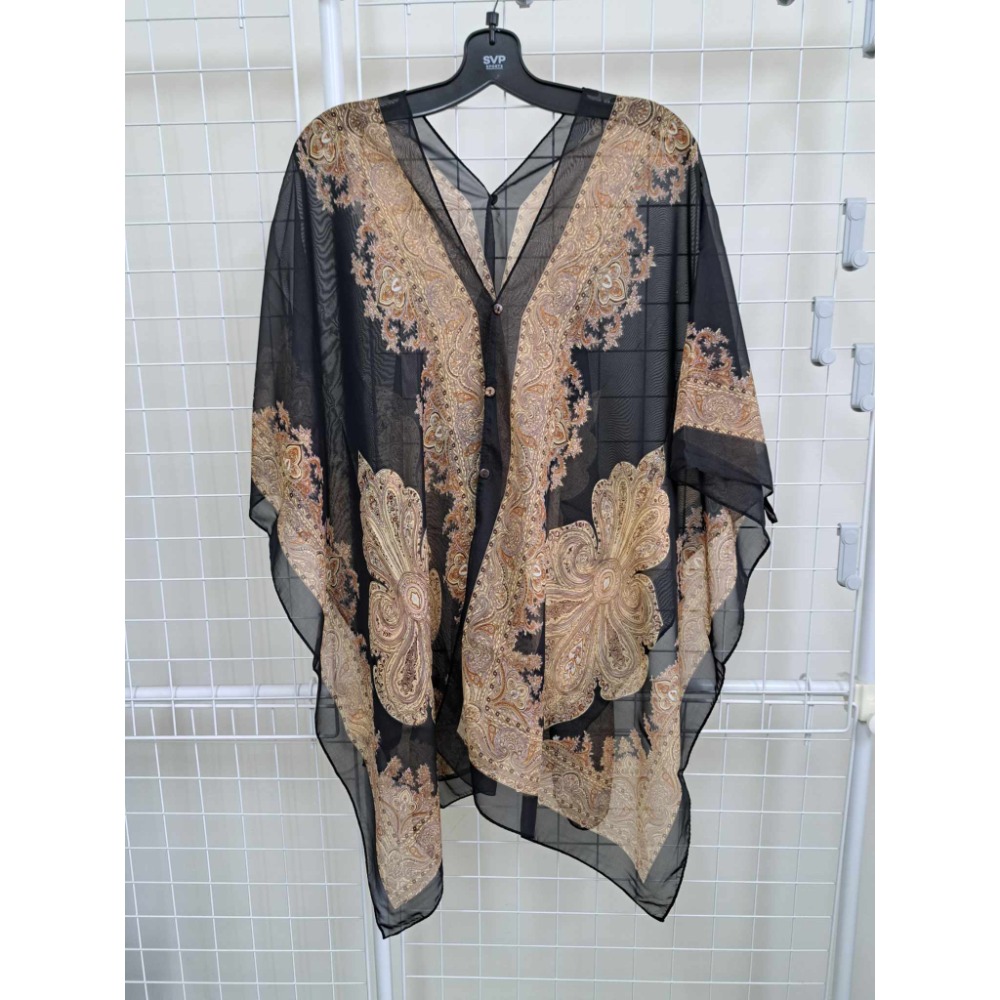 民族風防曬披肩 CHIFFON PONCHO 一件多種穿法 夏季穿搭 海灘透膚罩衫-細節圖6