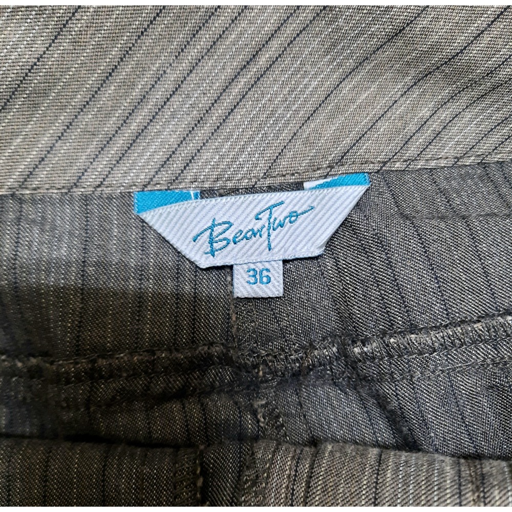 二手出清 Bear Two 咖啡色細條紋短褲 SIZE 36-細節圖3