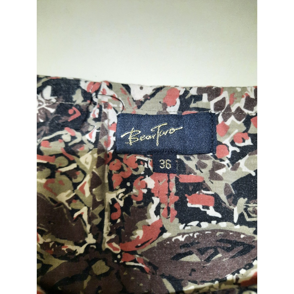 二手出清 Bear Two 咖啡色碎花蛋糕短裙 SIZE 36-細節圖2