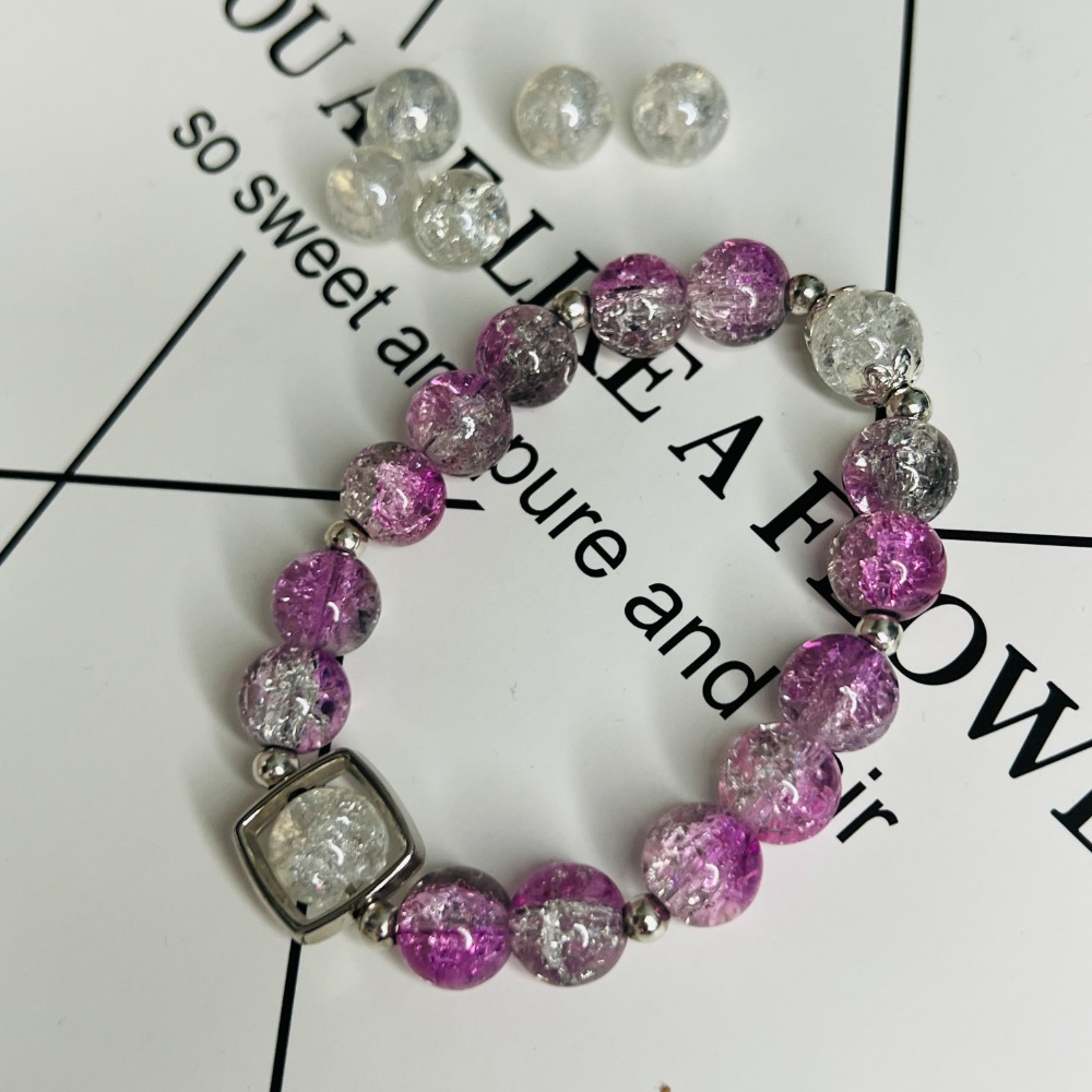 🌹琉璃時光手作工坊🌹【璃幻】原創琉璃手鏈 琉璃珠 爆裂珠 爆花珠 冰裂珠-細節圖2