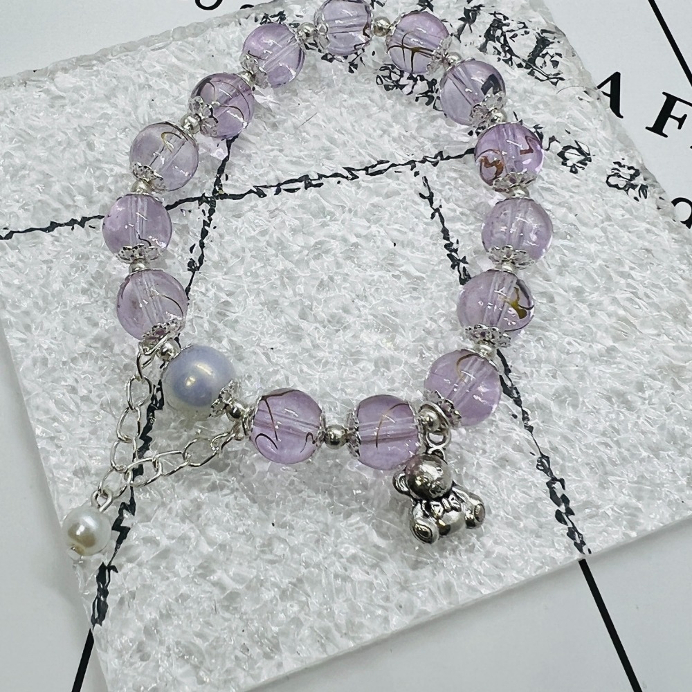 🌹琉璃時光手作工坊🌹 【怡然】原創琉璃手鏈 琉璃珠 爆裂珠 爆花珠 冰裂珠-細節圖2