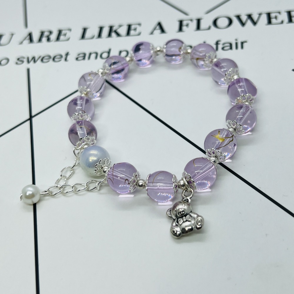 🌹琉璃時光手作工坊🌹 【怡然】原創琉璃手鏈 琉璃珠 爆裂珠 爆花珠 冰裂珠-細節圖3