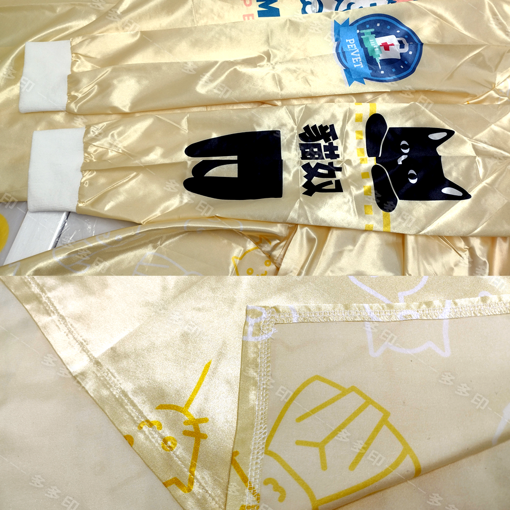 多多印 客製化 長袖圍裙 防潑水圍裙 髮廊沙龍餐廳 寵物店擼貓不粘毛防沾毛 家務反穿式工作服 來圖訂做 一件起訂-細節圖4