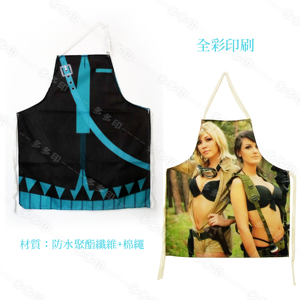 多多印 客製化圍裙 防水圍裙 100件起訂 飲料店民宿咖啡廳美甲店居家園藝廚房工作圍裙另有明星動漫周邊公司團體廣告禮贈品-細節圖2