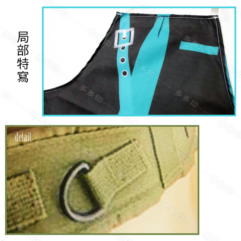 多多印 客製化圍裙 防水圍裙 100件起訂 飲料店民宿咖啡廳美甲店居家園藝廚房工作圍裙另有明星動漫周邊公司團體廣告禮贈品-細節圖4