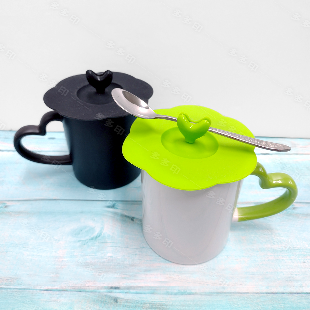 多多印 可夾勺叉心型把手 矽膠杯蓋 矽膠保鮮蓋 無毒茶杯蓋 防塵矽膠杯蓋 防塵蓋子 水杯蓋子 杯子蓋 保鮮蓋 密封蓋-細節圖4