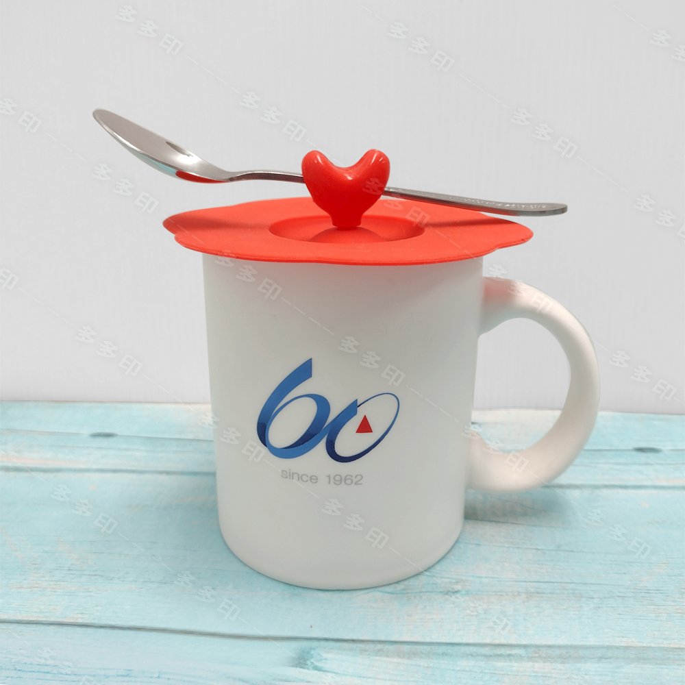 多多印 可夾勺叉心型把手 矽膠杯蓋 矽膠保鮮蓋 無毒茶杯蓋 防塵矽膠杯蓋 防塵蓋子 水杯蓋子 杯子蓋 保鮮蓋 密封蓋-細節圖5